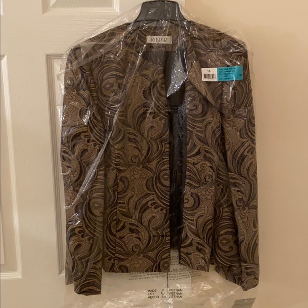 KASPER- Blazer- Gold/Black -Size 16